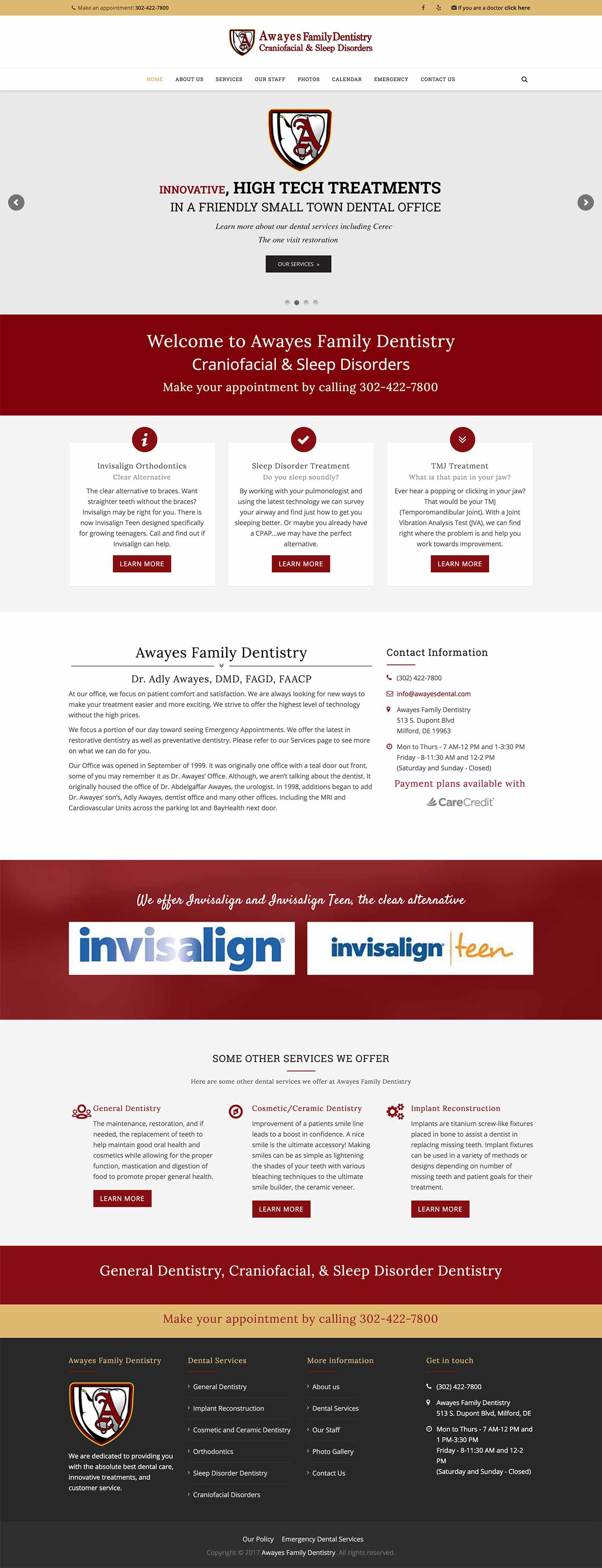 Awayes Family Dentistry Website by CIRJ Concepts